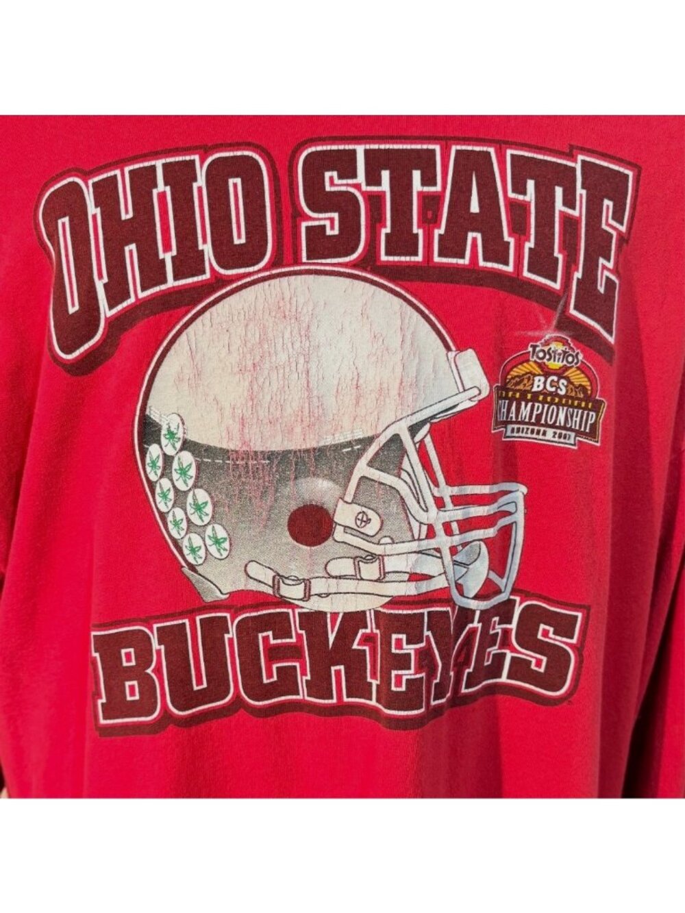 2007 Ohio State Buckeyes National Championship T Shirt‎ 2007 Tostitos Bowl XXL
